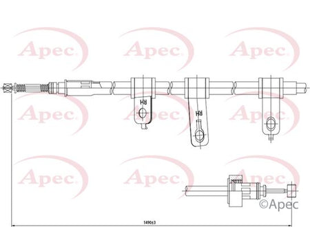 Apec CAB1347 Cable Pull, parking brake - 1