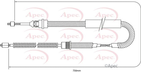 Apec CAB1348 Cable Pull, parking brake - 1