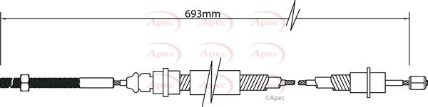 Apec CAB1349 Cable Pull, parking brake - 1