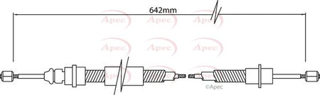 Apec CAB1350 Cable Pull, parking brake - 1