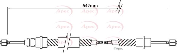 Apec CAB1350 Cable Pull, parking brake - 1