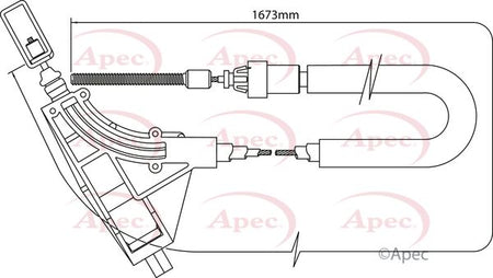 Apec CAB1351 Cable Pull, parking brake - 1