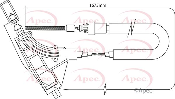 Apec CAB1351 Cable Pull, parking brake - 1