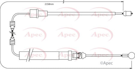 Apec CAB1352 Cable Pull, parking brake - 1