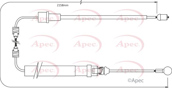 Apec CAB1352 Cable Pull, parking brake - 1