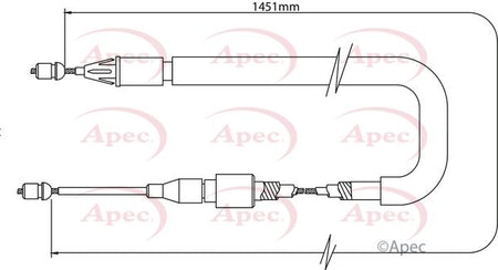 Apec CAB1354 Cable Pull, parking brake - 1