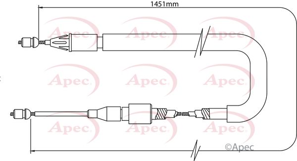 Apec CAB1354 Cable Pull, parking brake - 1