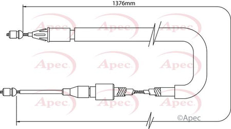 Apec CAB1355 Cable Pull, parking brake - 1