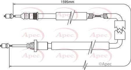 Apec CAB1358 Cable Pull, parking brake - 1