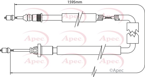 Apec CAB1358 Cable Pull, parking brake - 1