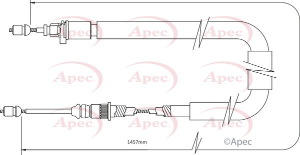 Apec CAB1359 Cable Pull, parking brake - 1