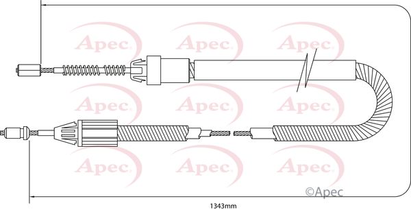 Apec CAB1360 Cable Pull, parking brake - 1