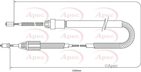 Apec CAB1360 Cable Pull, parking brake - 1
