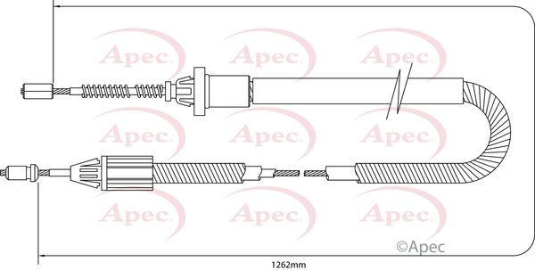 Apec CAB1361 Cable Pull, parking brake - 1