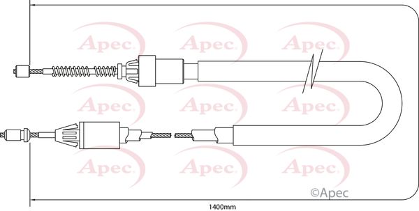 Apec CAB1362 Cable Pull, parking brake - 1