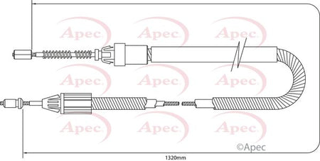 Apec CAB1363 Cable Pull, parking brake - 1