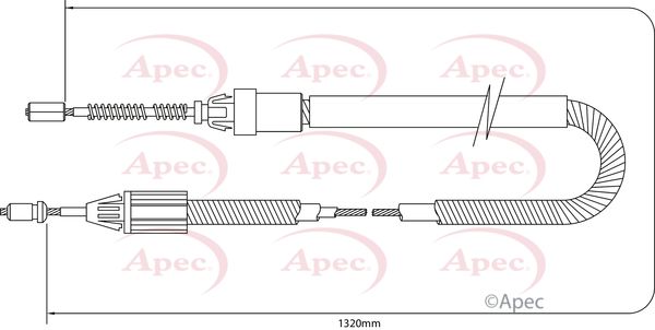 Apec CAB1363 Cable Pull, parking brake - 1