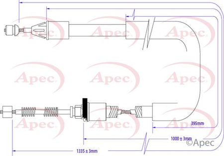 Apec CAB1365 Cable Pull, parking brake - 1