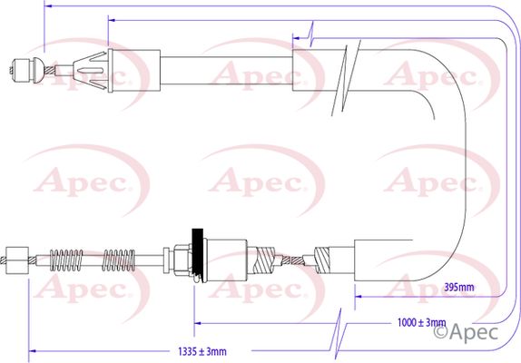 Apec CAB1365 Cable Pull, parking brake - 1