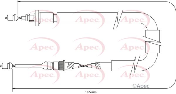 Apec CAB1366 Cable Pull, parking brake - 1