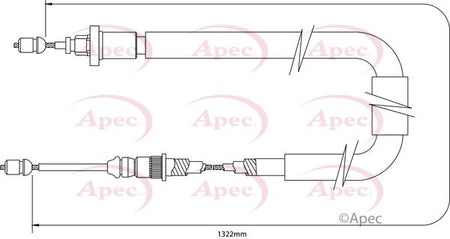 Apec CAB1366 Cable Pull, parking brake - 1