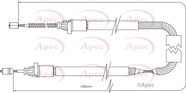 Apec CAB1367 Cable Pull, parking brake - 1