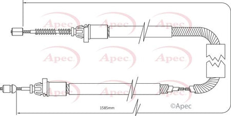Apec CAB1367 Cable Pull, parking brake - 1
