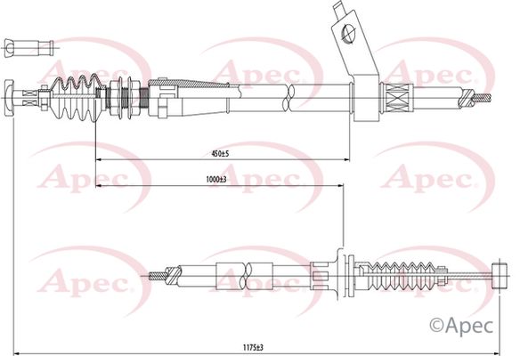Apec CAB1369 Cable Pull, parking brake - 1