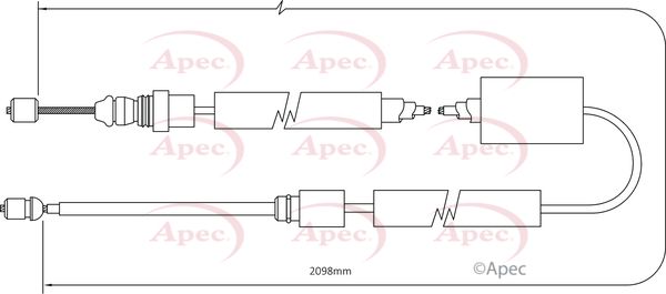 Apec CAB1370 Cable Pull, parking brake - 1