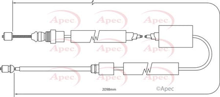 Apec CAB1370 Cable Pull, parking brake - 1