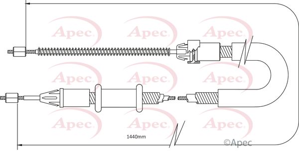 Apec CAB1371 Cable Pull, parking brake - 1