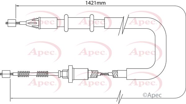 Apec CAB1372 Cable Pull, parking brake - 1