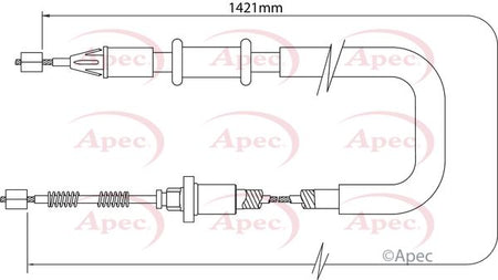 Apec CAB1372 Cable Pull, parking brake - 1