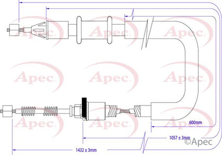 Apec CAB1373 Cable Pull, parking brake - 1