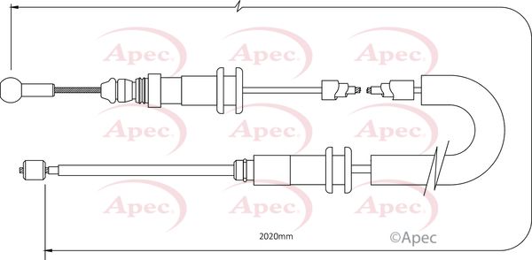 Apec CAB1374 Cable Pull, parking brake - 1