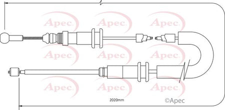 Apec CAB1374 Cable Pull, parking brake - 1