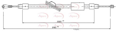Apec CAB1375 Cable Pull, parking brake - 1