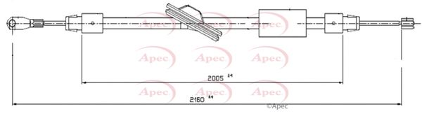 Apec CAB1375 Cable Pull, parking brake - 1