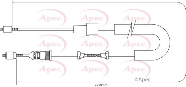 Apec CAB1376 Cable Pull, parking brake - 1