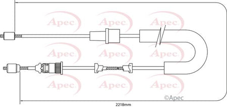Apec CAB1376 Cable Pull, parking brake - 1