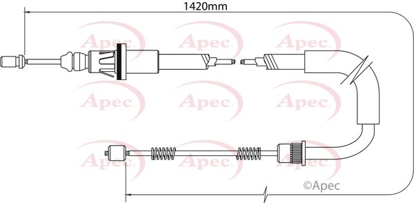 Apec CAB1377 Cable Pull, parking brake - 1
