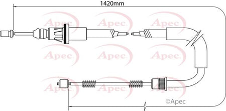 Apec CAB1377 Cable Pull, parking brake - 1