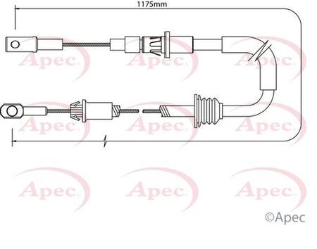 Apec CAB1378 Cable Pull, parking brake - 1