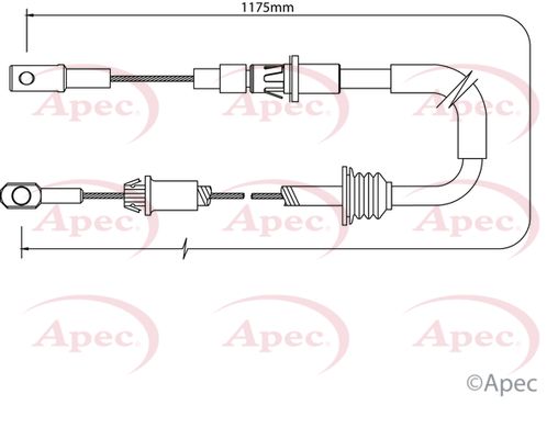 Apec CAB1378 Cable Pull, parking brake - 1