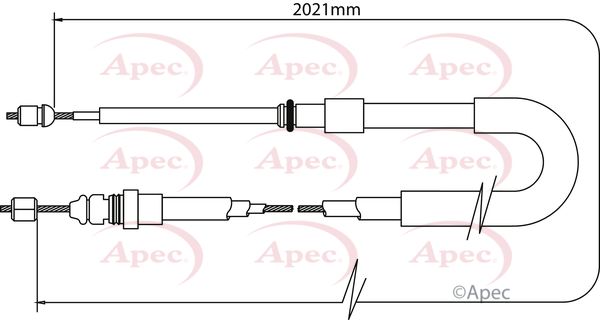 Apec CAB1379 Cable Pull, parking brake - 1