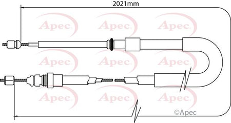 Apec CAB1379 Cable Pull, parking brake - 1