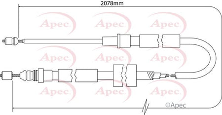 Apec CAB1380 Cable Pull, parking brake - 1