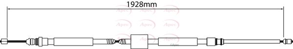 Apec CAB1381 Cable Pull, parking brake - 1