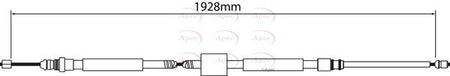 Apec CAB1381 Cable Pull, parking brake - 1
