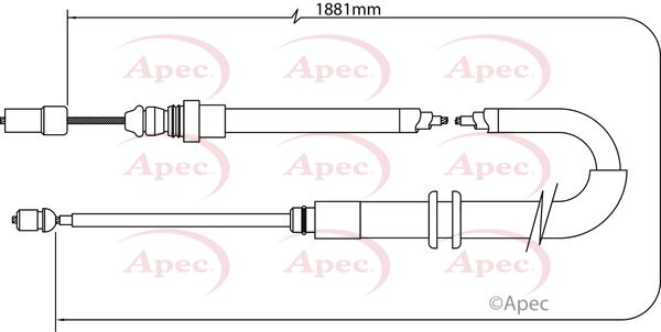 Apec CAB1382 Cable Pull, parking brake - 1